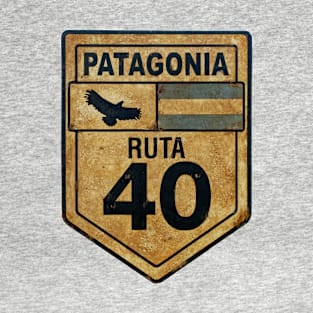 Vintage ruta 40 road sign T-Shirt